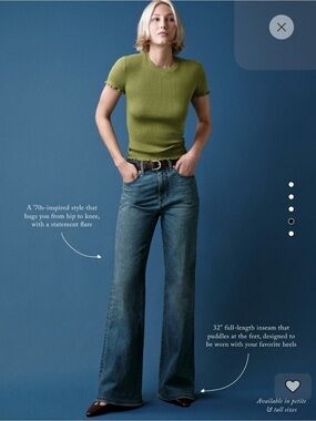 🆕 🔥 J. Crew Semi-Stretch High Rise Flare Jeans
